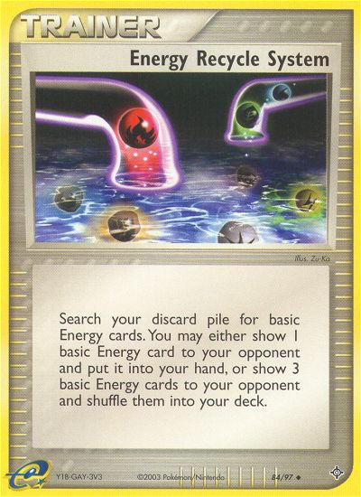 Energy Recycle System (84/97) [EX: Dragon] | North Valley Games