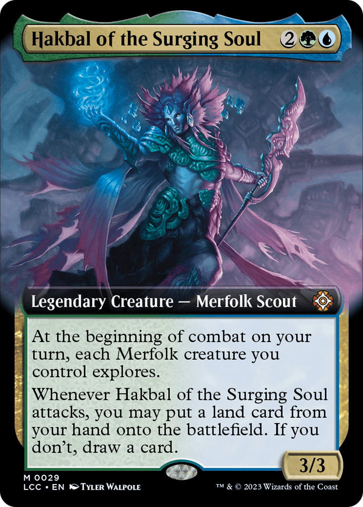 Hakbal of the Surging Soul (Extended Art) [The Lost Caverns of Ixalan Commander] | North Valley Games