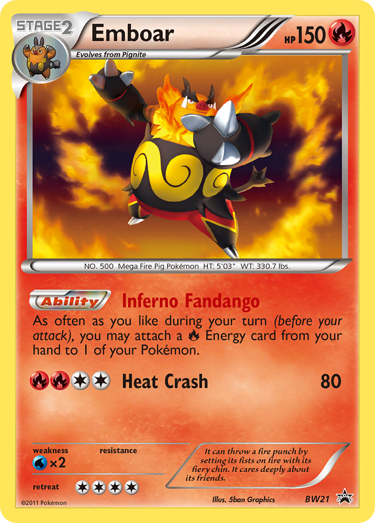 Emboar (BW21) [Black & White: Black Star Promos] | North Valley Games