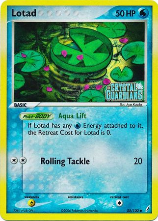 Lotad (55/100) (Stamped) [EX: Crystal Guardians] | North Valley Games