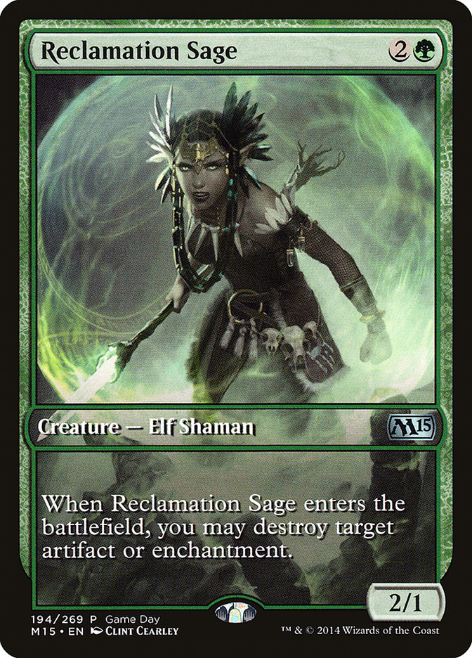 Reclamation Sage (Game Day) [Magic 2015 Promos] | North Valley Games