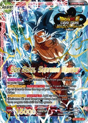 Son Goku // Son Goku, Supreme Warrior (2021 Championship 1st Place) (BT16-001) [Tournament Promotion Cards] | North Valley Games