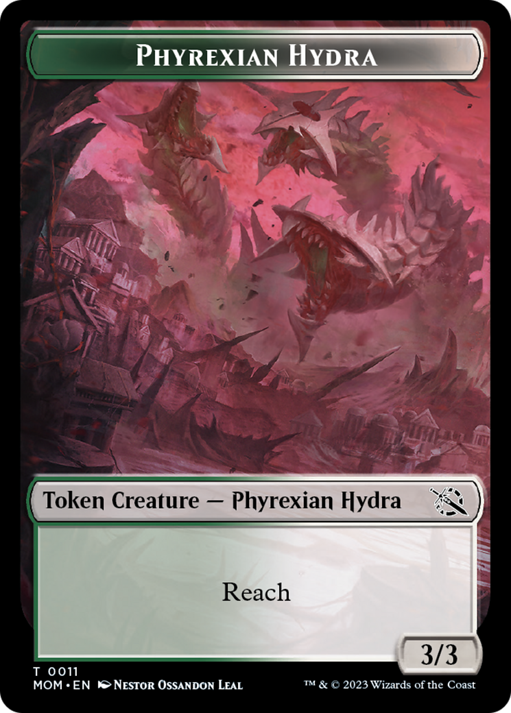 Monk // Phyrexian Hydra (11) Double-Sided Token [March of the Machine Tokens] | North Valley Games