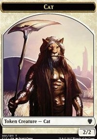 Cat // Cat Warrior Double-Sided Token [Commander 2017 Tokens] | North Valley Games