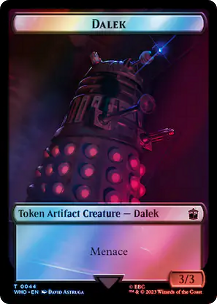Dalek // Alien Salamander Double-Sided Token (Surge Foil) [Doctor Who Tokens] | North Valley Games