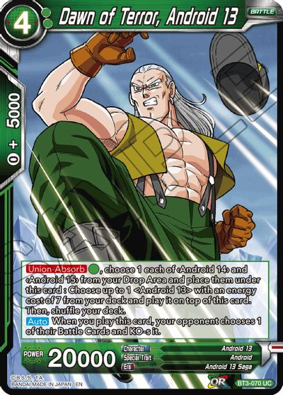 Dawn of Terror, Android 13 (Reprint) (BT3-070) [Battle Evolution Booster] | North Valley Games