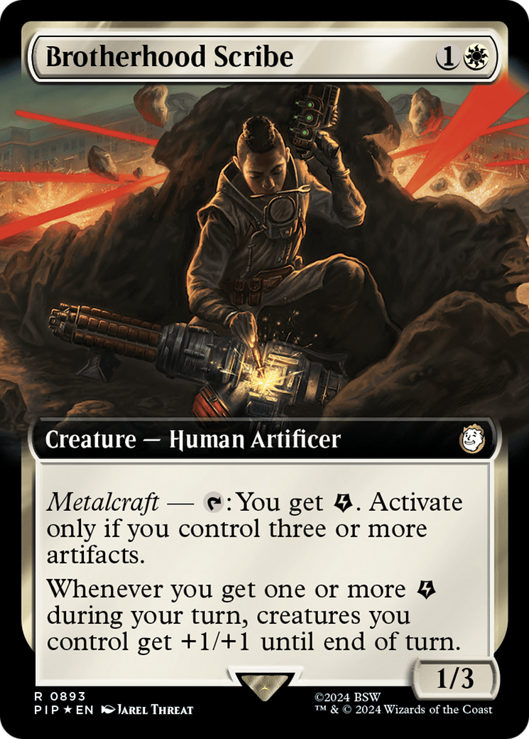 Brotherhood Scribe (Extended Art) (Surge Foil) [Fallout] | North Valley Games