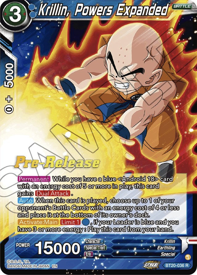 Krillin, Powers Expanded (BT20-036) [Power Absorbed Prerelease Promos] | North Valley Games