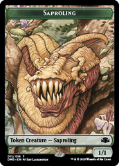 Zombie // Saproling Double-Sided Token [Dominaria Remastered Tokens] | North Valley Games