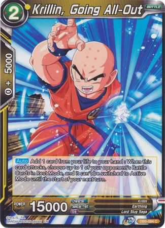 Krillin, Going All-Out (DB3-084) [Giant Force] | North Valley Games