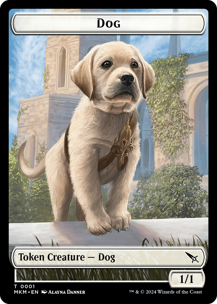 Detective // Dog Double-Sided Token [Murders at Karlov Manor Tokens] | North Valley Games