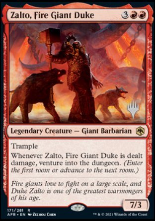 Zalto, Fire Giant Duke (Promo Pack) [Dungeons & Dragons: Adventures in the Forgotten Realms Promos] | North Valley Games