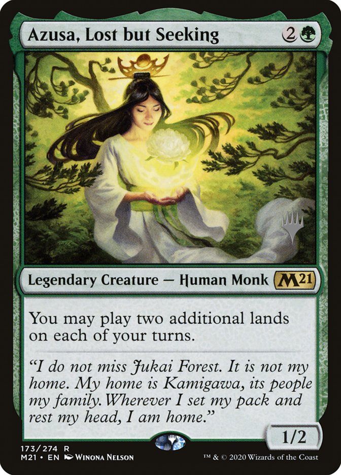 Azusa, Lost but Seeking (Promo Pack) [Core Set 2021 Promos] | North Valley Games