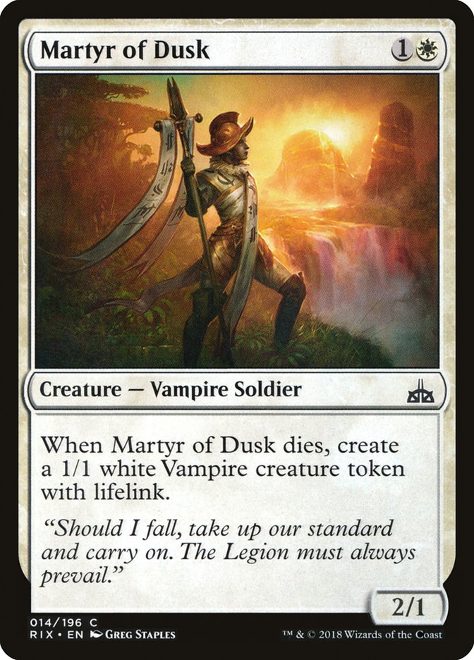 Martyr of Dusk [Rivals of Ixalan] | North Valley Games