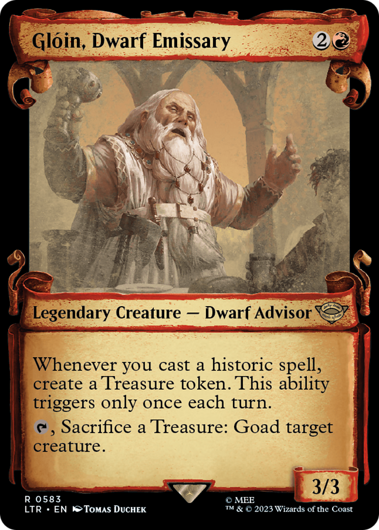 Gloin, Dwarf Emissary [The Lord of the Rings: Tales of Middle-Earth Showcase Scrolls] | North Valley Games