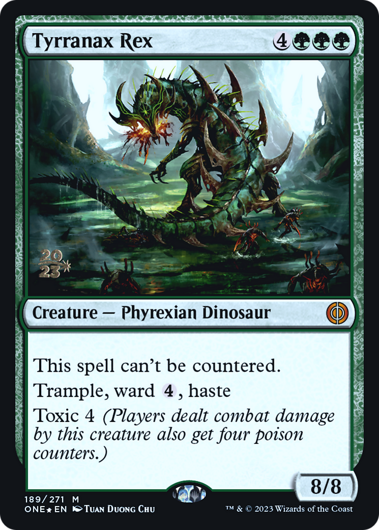 Tyrranax Rex [Phyrexia: All Will Be One Prerelease Promos] | North Valley Games