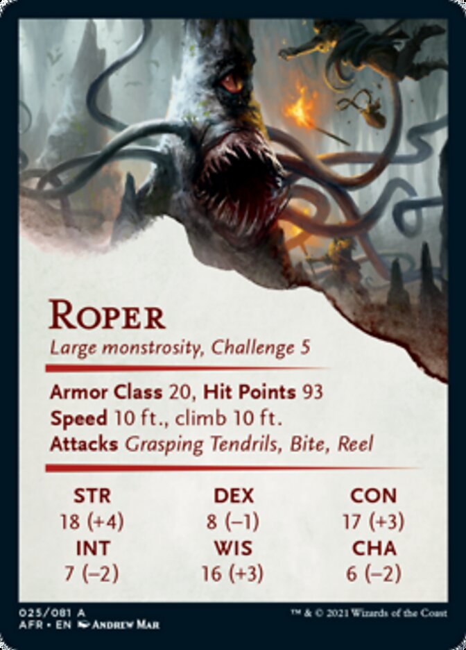 Roper Art Card [Dungeons & Dragons: Adventures in the Forgotten Realms Art Series] | North Valley Games