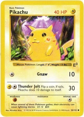 Pikachu (58/102) (E3 Stamped Promo with Red Cheeks) [Miscellaneous Cards] | North Valley Games