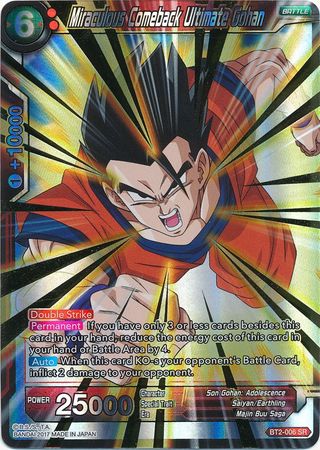 Miraculous Comeback Ultimate Gohan (BT2-006) [Union Force] | North Valley Games