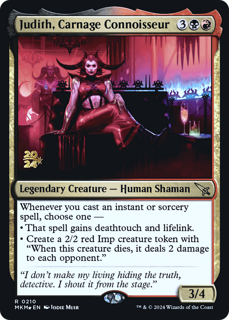 Judith, Carnage Connoisseur [Murders at Karlov Manor Prerelease Promos] | North Valley Games