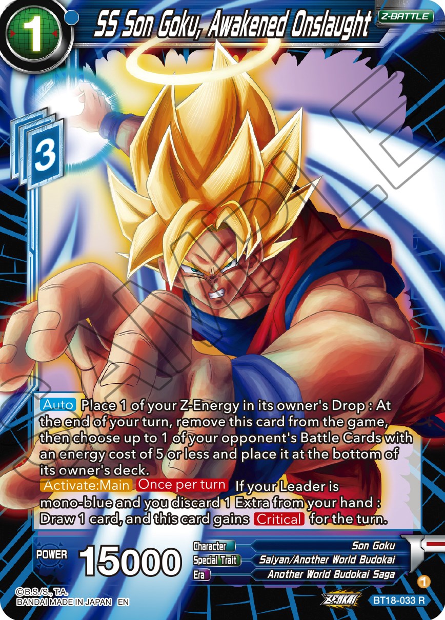 SS Son Goku, Awakened Onslaught (BT18-033) [Dawn of the Z-Legends] | North Valley Games