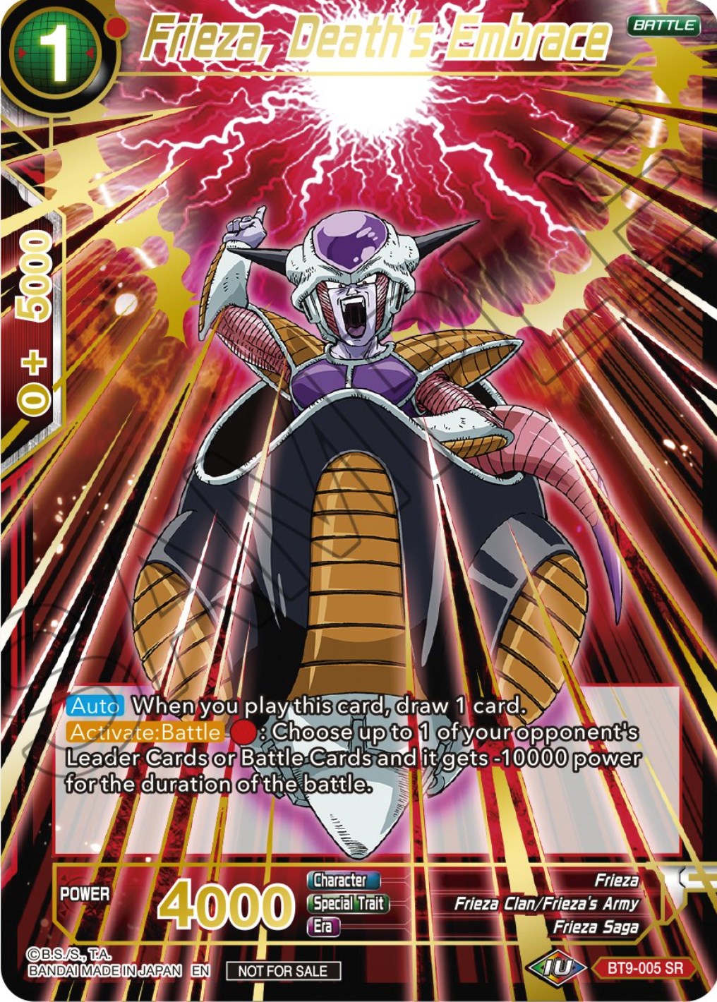 Frieza, Death's Embrace (BT9-005) [Tournament Promotion Cards] | North Valley Games