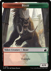 Goblin (0008) // Beast Double-Sided Token [Ravnica Remastered Tokens] | North Valley Games