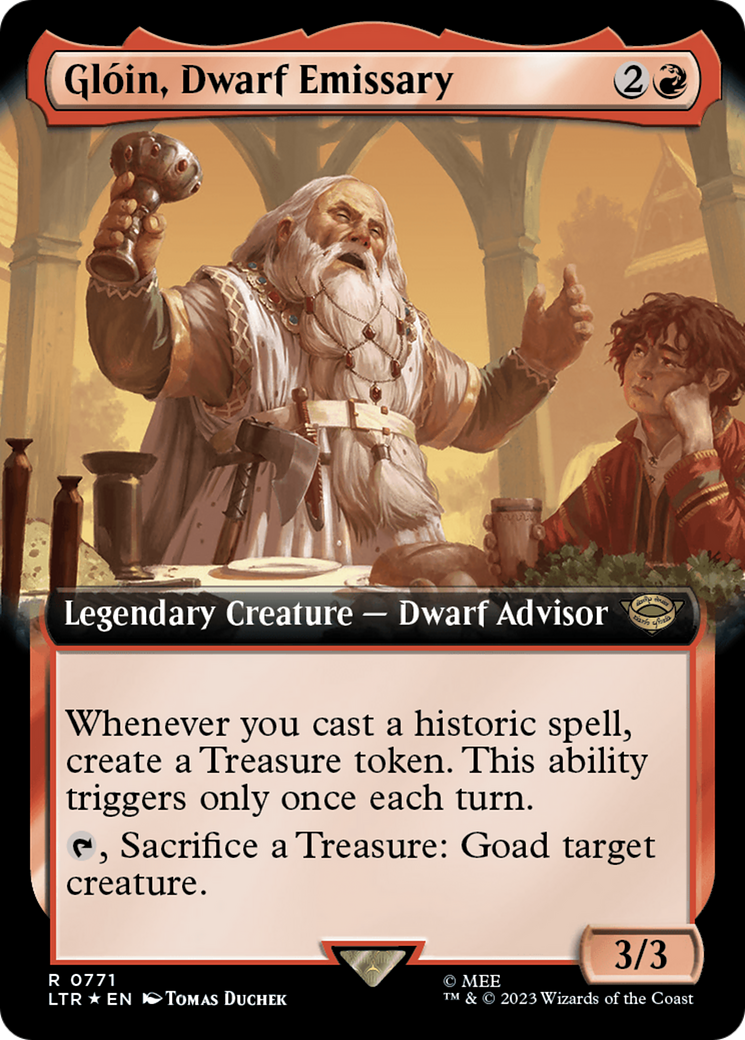 Gloin, Dwarf Emissary (Extended Art) (Surge Foil) [The Lord of the Rings: Tales of Middle-Earth] | North Valley Games