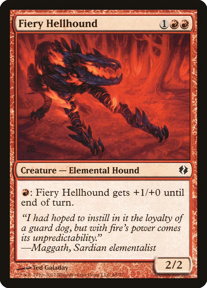 Fiery Hellhound [Duel Decks: Venser vs. Koth] | North Valley Games