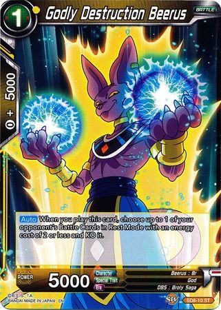 Godly Destruction Beerus (Starter Deck - Rising Broly) (SD8-10) [Destroyer Kings] | North Valley Games