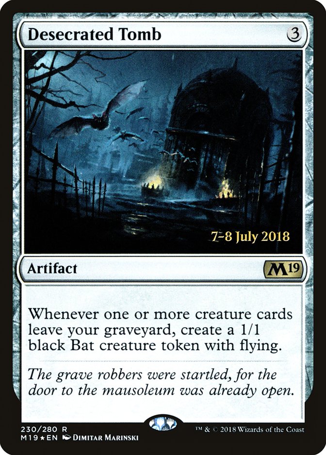 Desecrated Tomb [Core Set 2019 Prerelease Promos] | North Valley Games