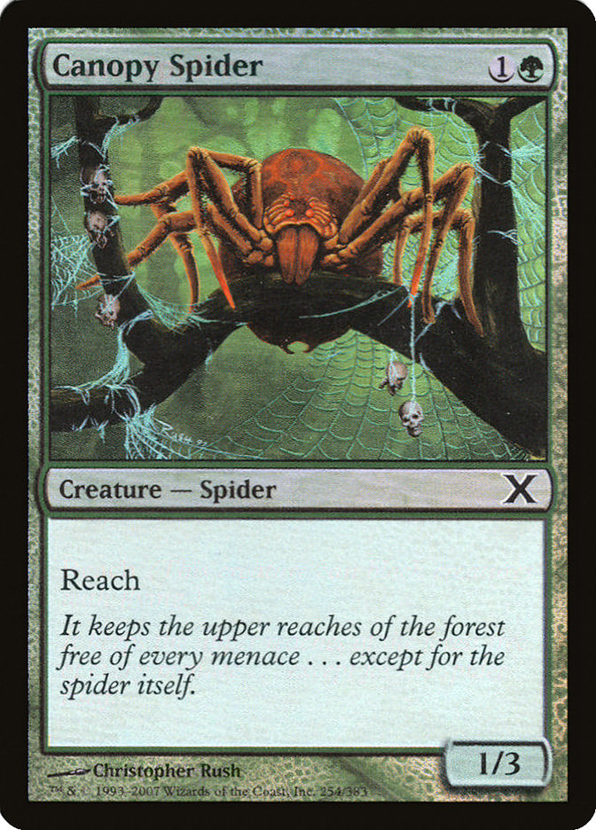 Canopy Spider (Premium Foil) [Tenth Edition] | North Valley Games
