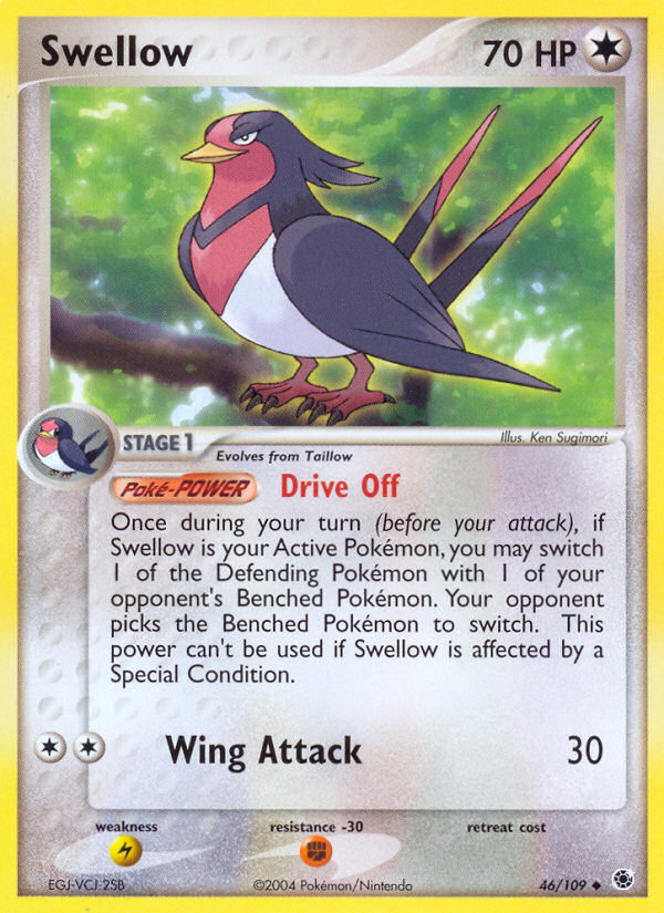Swellow (46/109) [EX: Ruby & Sapphire] | North Valley Games