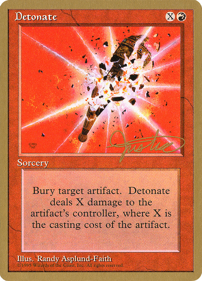 Detonate (Mark Justice) [Pro Tour Collector Set] | North Valley Games