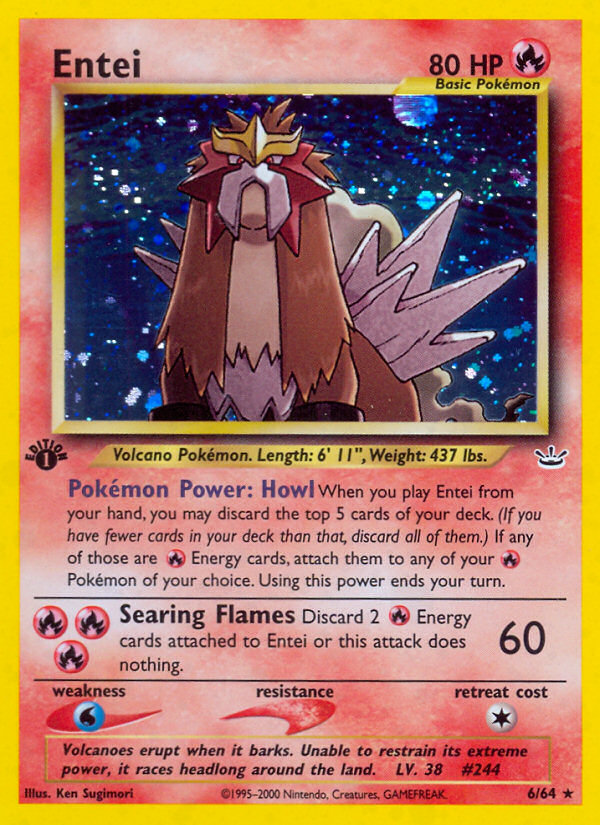 Entei (6/64) [Neo Revelation 1st Edition] | North Valley Games