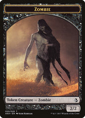 Gideon of the Trials Emblem // Zombie Double-Sided Token [Amonkhet Tokens] | North Valley Games