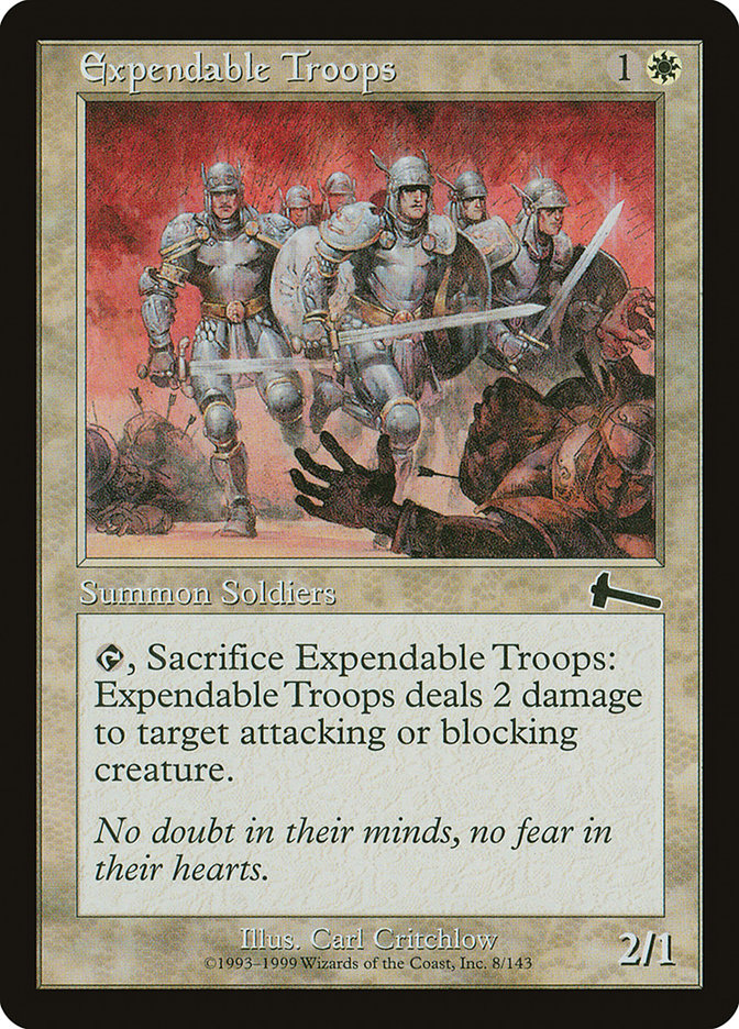 Expendable Troops [Urza's Legacy] | North Valley Games