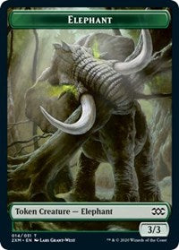 Elephant // Golem Double-Sided Token [Double Masters Tokens] | North Valley Games