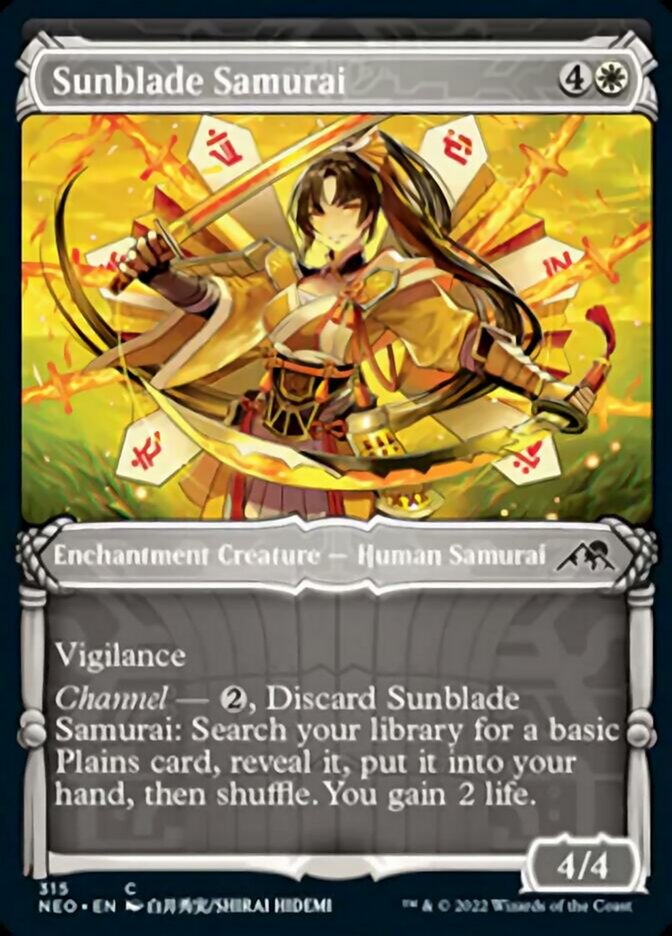 Sunblade Samurai (Showcase Samurai) [Kamigawa: Neon Dynasty] | North Valley Games