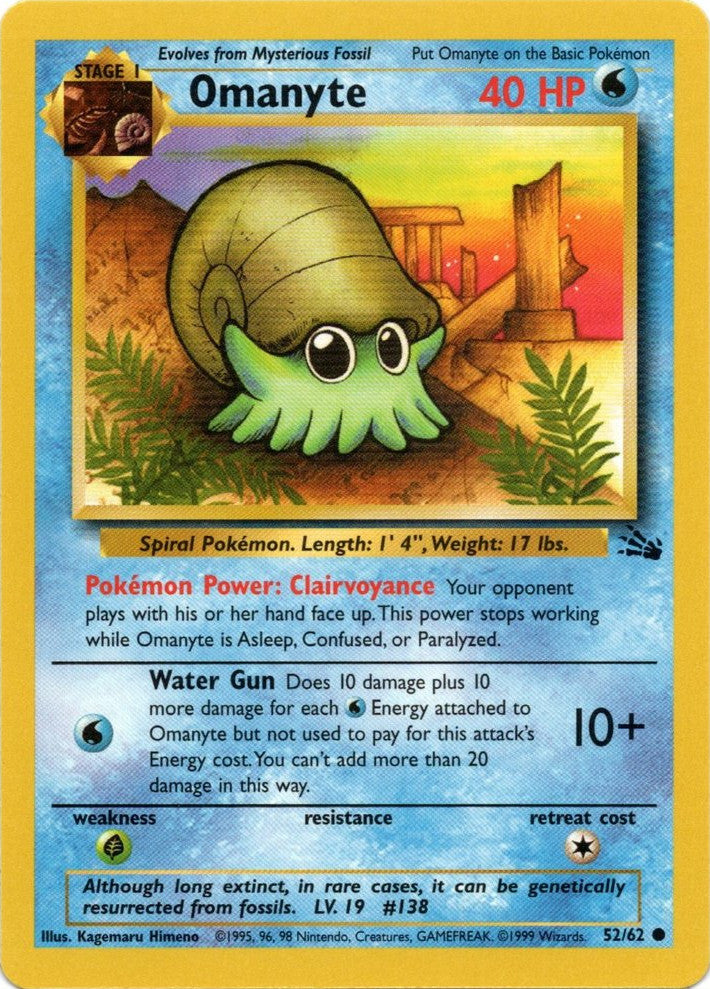 Omanyte (52/62) [Fossil Unlimited] | North Valley Games