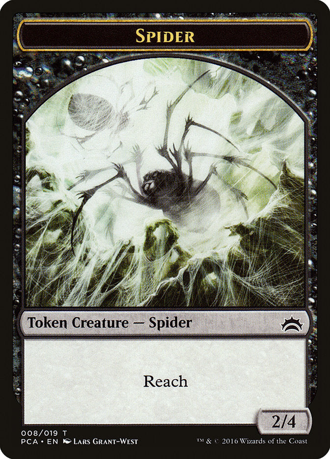 Spider // Saproling Double-Sided Token [Planechase Anthology Tokens] | North Valley Games