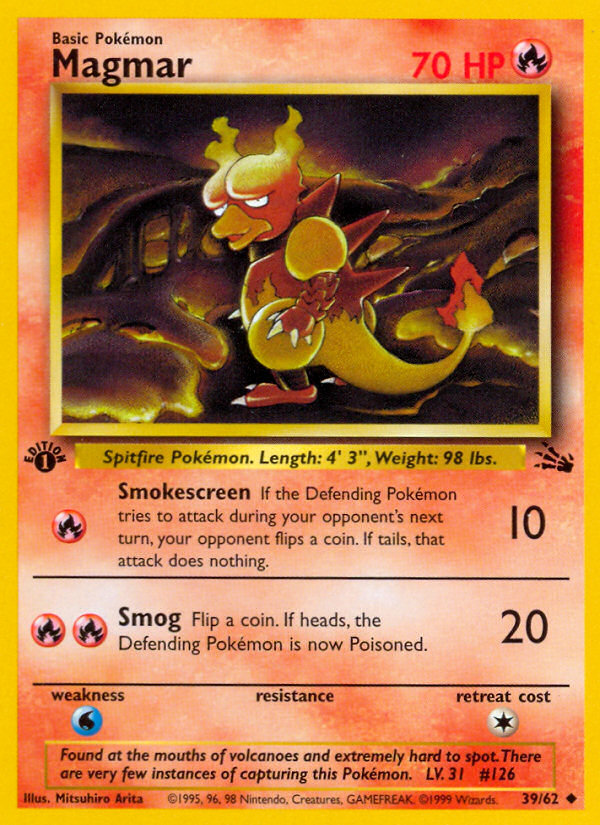 Magmar (39/62) [Fossil 1st Edition] | North Valley Games
