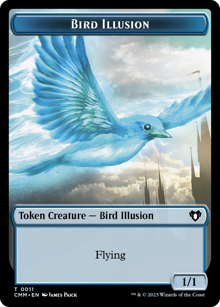 Bird // Bird Illusion Double-Sided Token [Commander Masters Tokens] | North Valley Games
