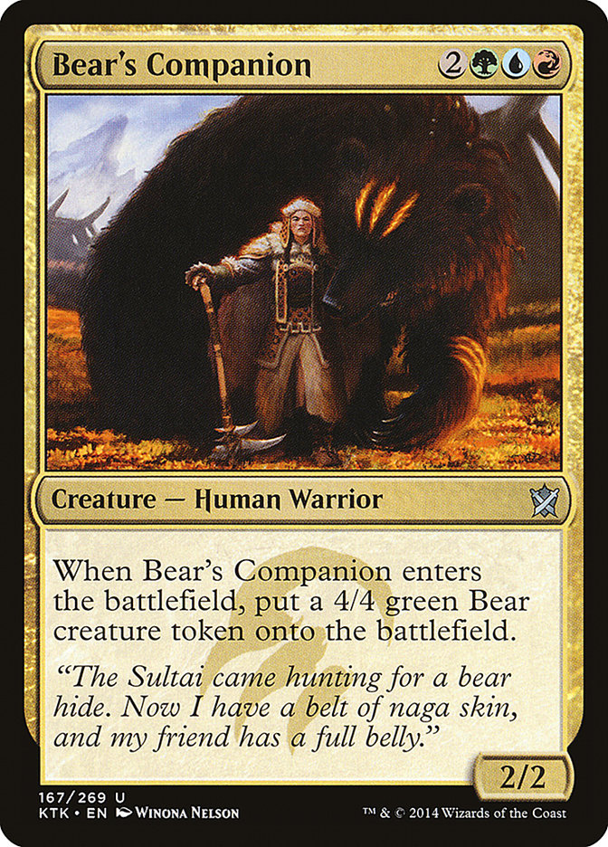 Bear's Companion [Khans of Tarkir] | North Valley Games