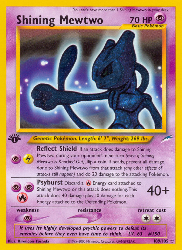 Shining Mewtwo (109/105) [Neo Destiny 1st Edition] | North Valley Games