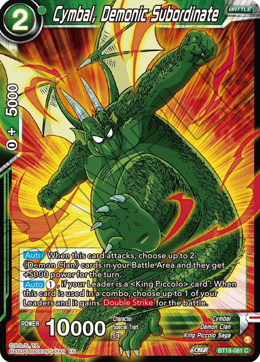 Cymbal, Demonic Subordinate (BT18-081) [Dawn of the Z-Legends] | North Valley Games
