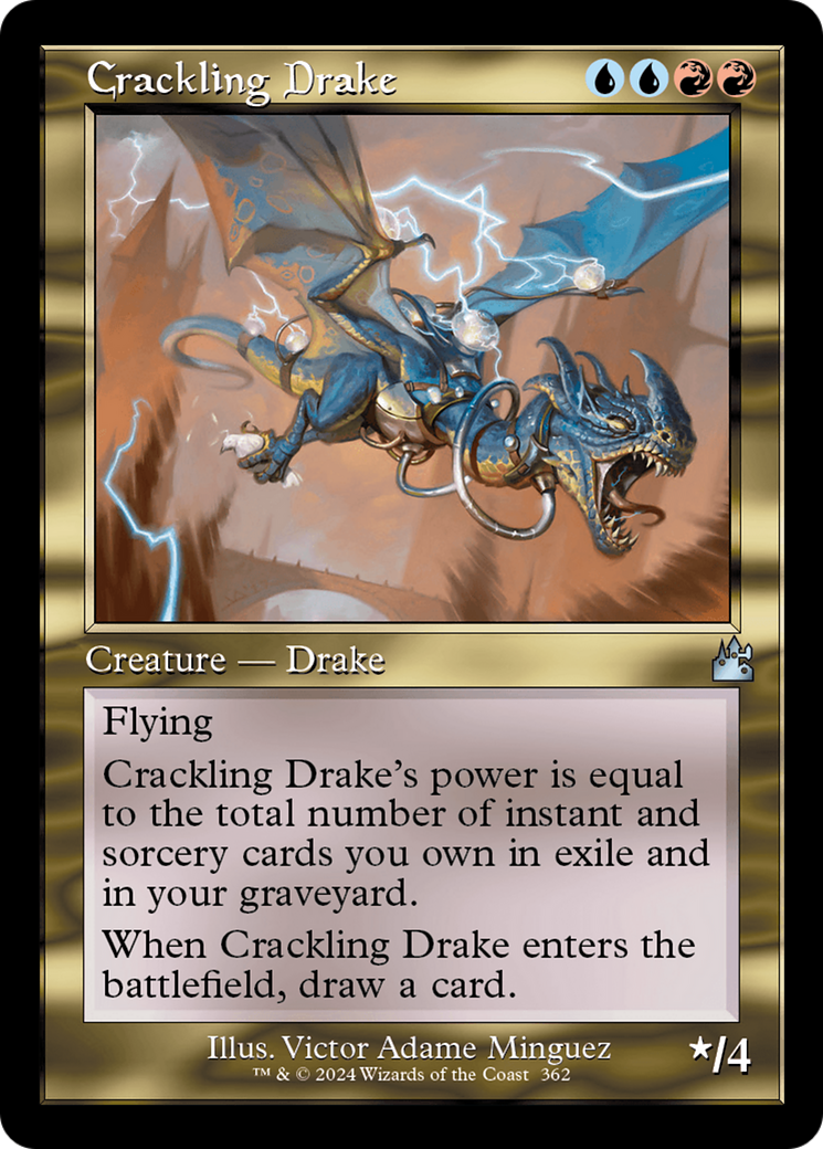 Crackling Drake (Retro Frame) [Ravnica Remastered] | North Valley Games