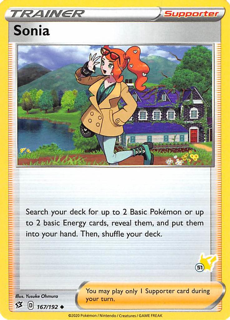 Sonia (167/192) (Pikachu Stamp #51) [Battle Academy 2022] | North Valley Games