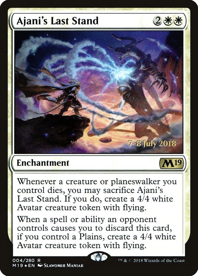 Ajani's Last Stand [Core Set 2019 Prerelease Promos] | North Valley Games