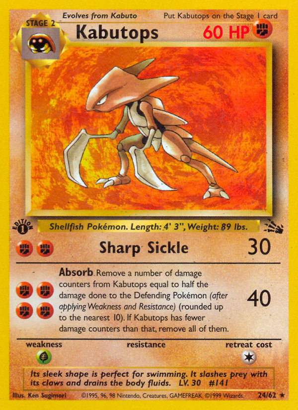 Kabutops (24/62) [Fossil 1st Edition] | North Valley Games